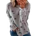 thumbnail image 1 of Gvmfive Women's Colorblock Round Neck Long Sleeve Casual Tops Pullover Shirt Blouse, 1 of 2