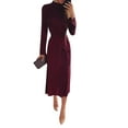 thumbnail image 1 of Gvmfive Women's Party Evening Dress Long Sleeve Belted Bodycon Dress, 1 of 8