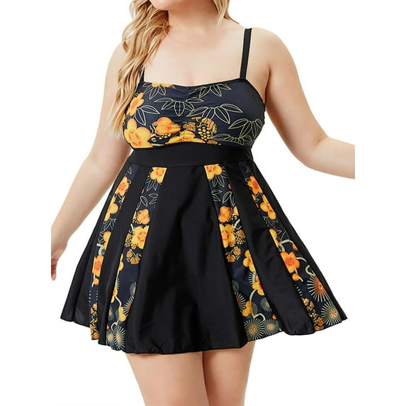 Gvmfive Women's Plus Size 2-Piece Bathing Suits Tankini with Boyshorts Swimsuit Swimwear