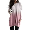 thumbnail image 1 of Gvmfive Women's Side Pockets Long Sleeve Round Neck Pullover Casual Tunic Tops, 1 of 3