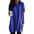 thumbnail image 1 of Gvmfive Women's Side Pockets Long Sleeve Round Neck Pullover Casual Tunic Tops, 1 of 4