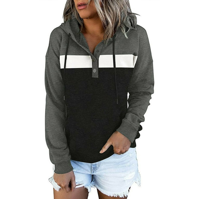 Button up sweatshirt womens online