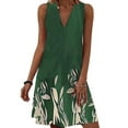 thumbnail image 1 of Gvmfive Womens Casual Summer V Neck Sleeveless Swing Tank Dress, 1 of 2