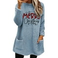 thumbnail image 1 of Gvmfive Womens Christmas Sweatshirt Furry Holiday Pullover Tops, 1 of 4