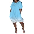 thumbnail image 1 of Gvmfive Womens Summer Casual Short Sleeve Gradient Loose Dress Plus Size, 1 of 8