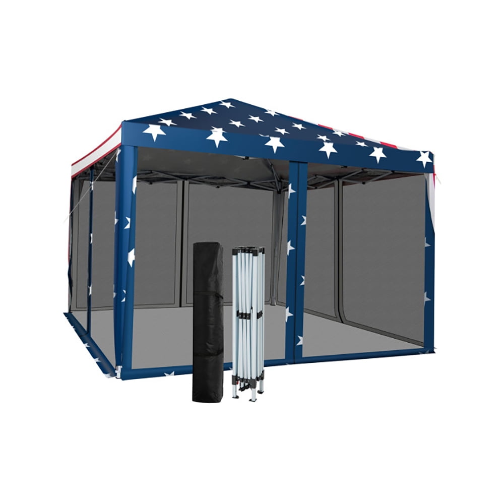 Gvn 10x10 ft Blue Pop-up Outdoor Canopies, Waterproof