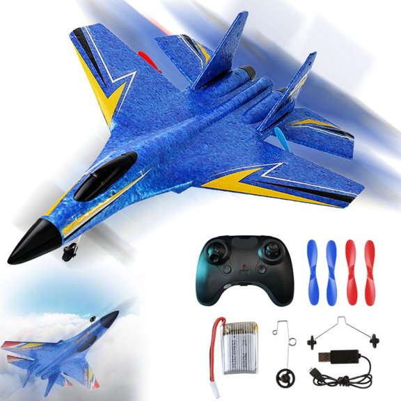 GvuoFny 2026 Remote Control Airplane, Gravity Glider Foam RC Plane, 360° Remote Control Glider Airplanes with Lights Airplane Model