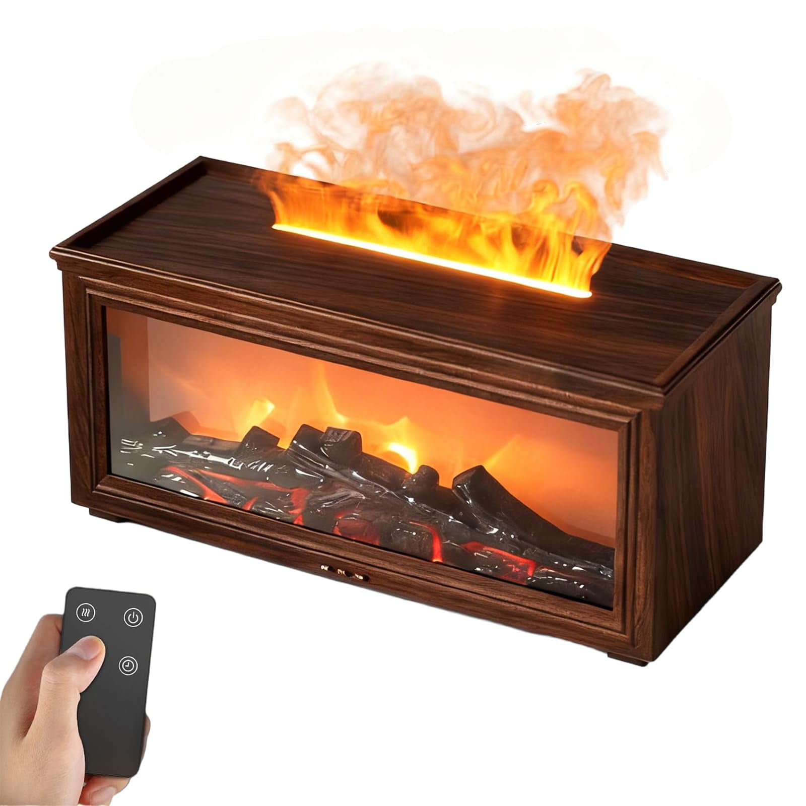 GvuoFny Fireplace Diffuser, 7-Color Fireplace Aroma Diffuser 280ml with ...