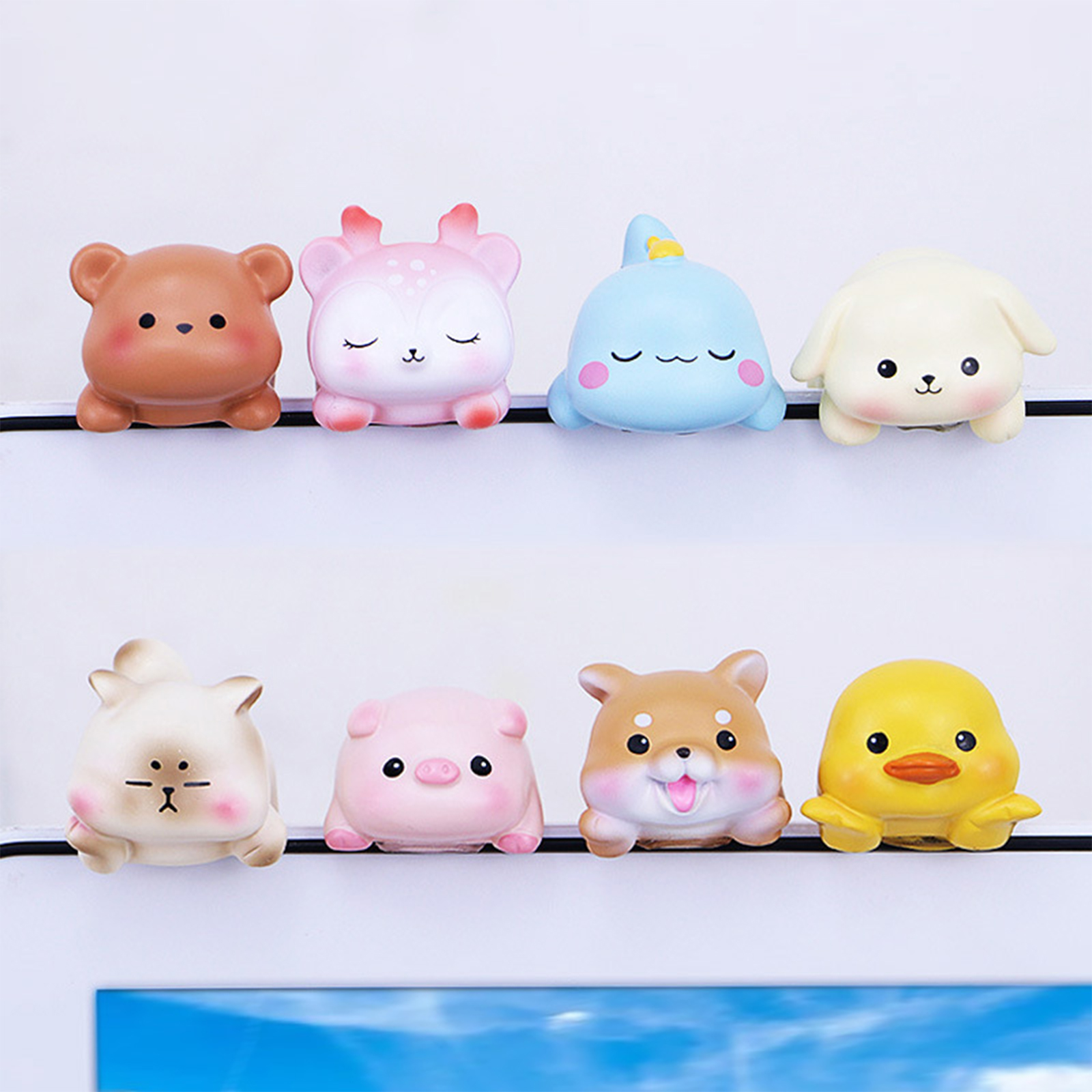 GvuoFny Lazy Duck Computer Decoration, Cute Tiny Duck Figurines for ...