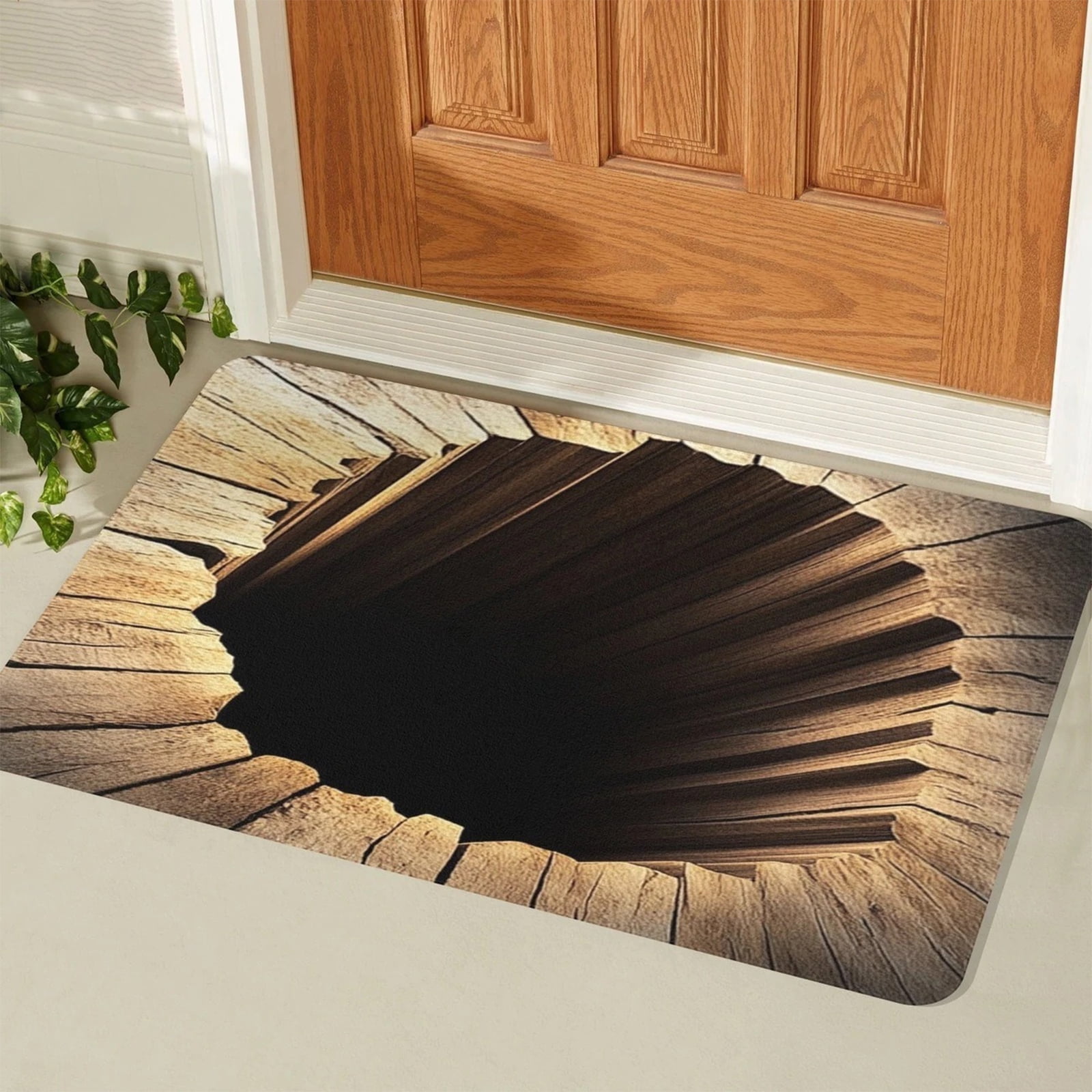 GvuoFny Optical Illusion Rug, Realistic Rug That Looks Like a Hole ...