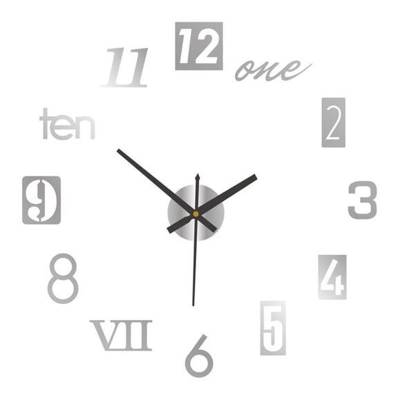 Gvyyzp Acrylic Wall Sticker Clock Artistic Clock DIY Art Clock Sticker *τ мй Wall