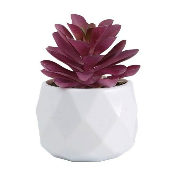 Artificial Potted Plant Succulent W/ Pot Small Faux Fake Cacti In/Outdoor Decor U7G6