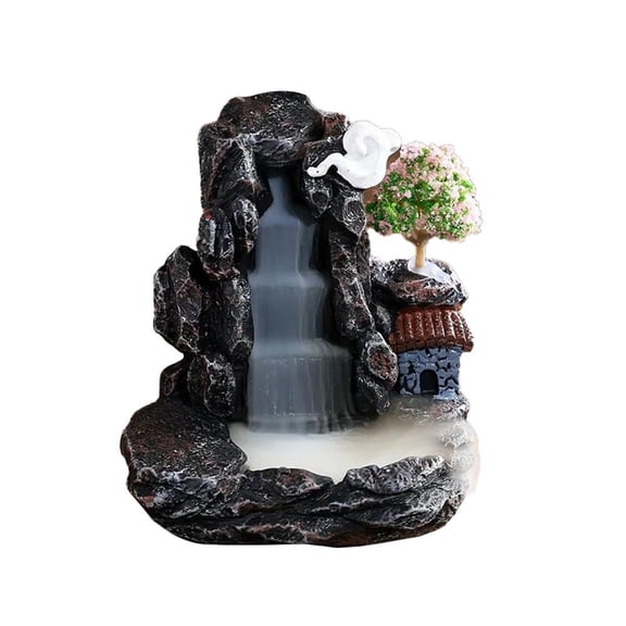 Gvyyzp Waterfall Incense Holder Censer Incense Cone Holder Backflow Incense Burner O0