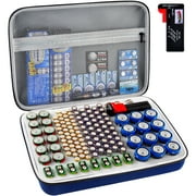 Gwcase Batteries Storage Holder Case Holds 140+, Battery Box Organizer with Tester - Blue, Box Only