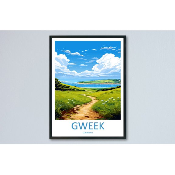 Gweek Scenic Travel Landscape England Wall Decor Unframed Paper Print
