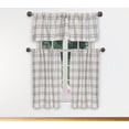 thumbnail image 1 of Gwen Checker Cotton Kitchen Curtain & Tier Set, 1 of 3
