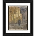 thumbnail image 1 of Gwen John 15x18 Black Ornate Wood Framed Double Matted Museum Art Print Titled - Street at Night, Meudon (1910s), 1 of 5