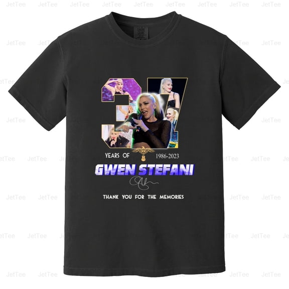 Gwen Stefani 37 Years 1986-2023 No Doubt Pop Music Singer Fan Comfort Color T-Shirt Unisex, up to 4XL