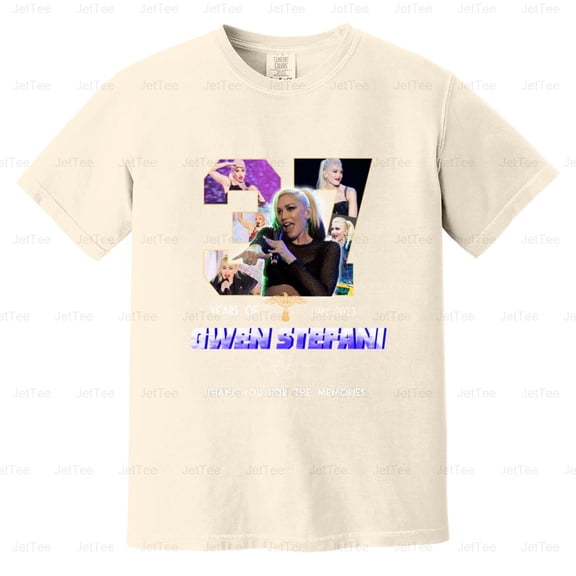 Gwen Stefani 37 Years 1986-2023 No Doubt Pop Music Singer Fan Comfort Color T-Shirt Unisex, up to 4XL