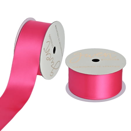 Gwen Studios 1.5" Hot Pink Satin Ribbon, 7 Yards