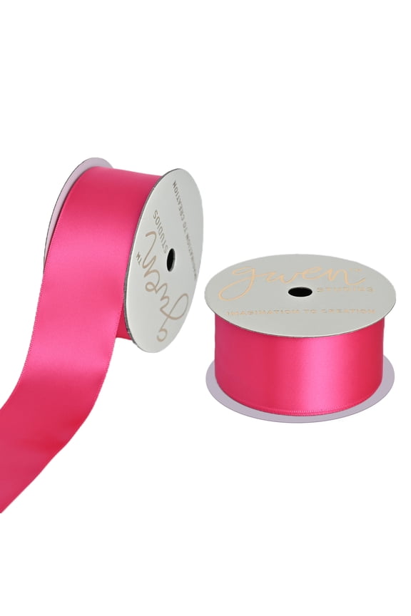 1.5" Hot Pink Satin Ribbon, 7 Yards