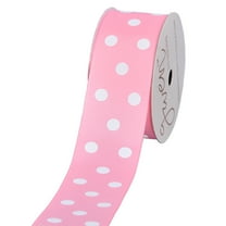Gwen Studios 1.5" Pink with White Dots Grosgrain Ribbon, 3 Yards