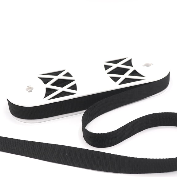 Gwen Studios 1" Black Webbing, 15 Yards