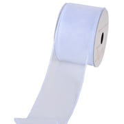 Gwen Studios 2.5" White Sheer Wire Edge Ribbon, 10 Yards