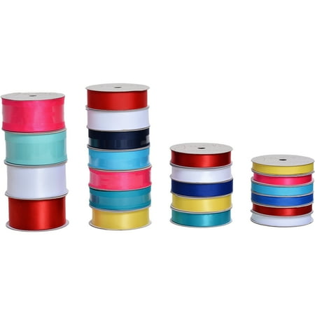 Gwen Studios Vibrant Summer Palette, Mystery Ribbon Box, 22 Roll, 154 Yards, for Crafting and Gift Wrapping