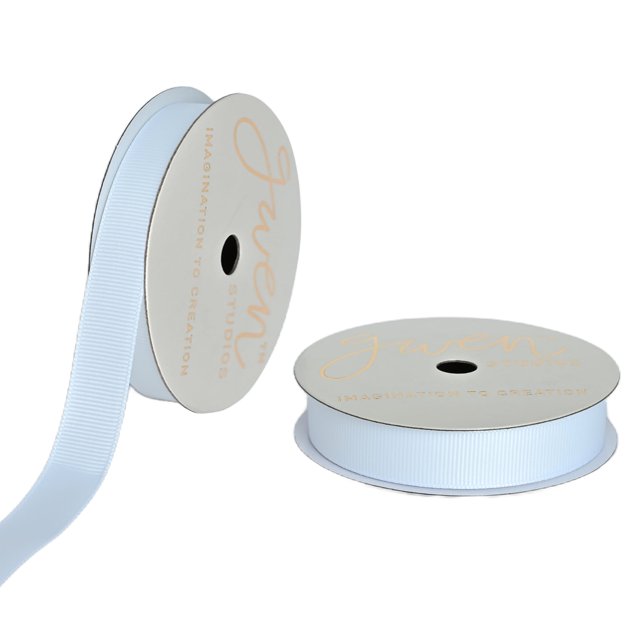 Gwen Studios 5/8" WhiteGrosgrain Ribbon, 7 Yards