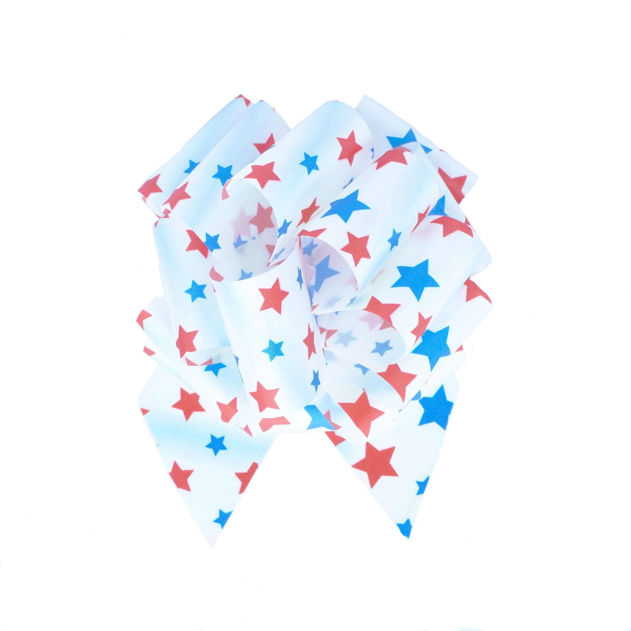 Gwen Studios 6 Inch Pull Bow Value Pack, 12 Count, White with Red & Blue Stars