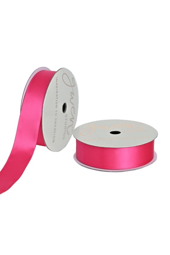 7/8" Hot Pink Satin Ribbon, 7 Yards
