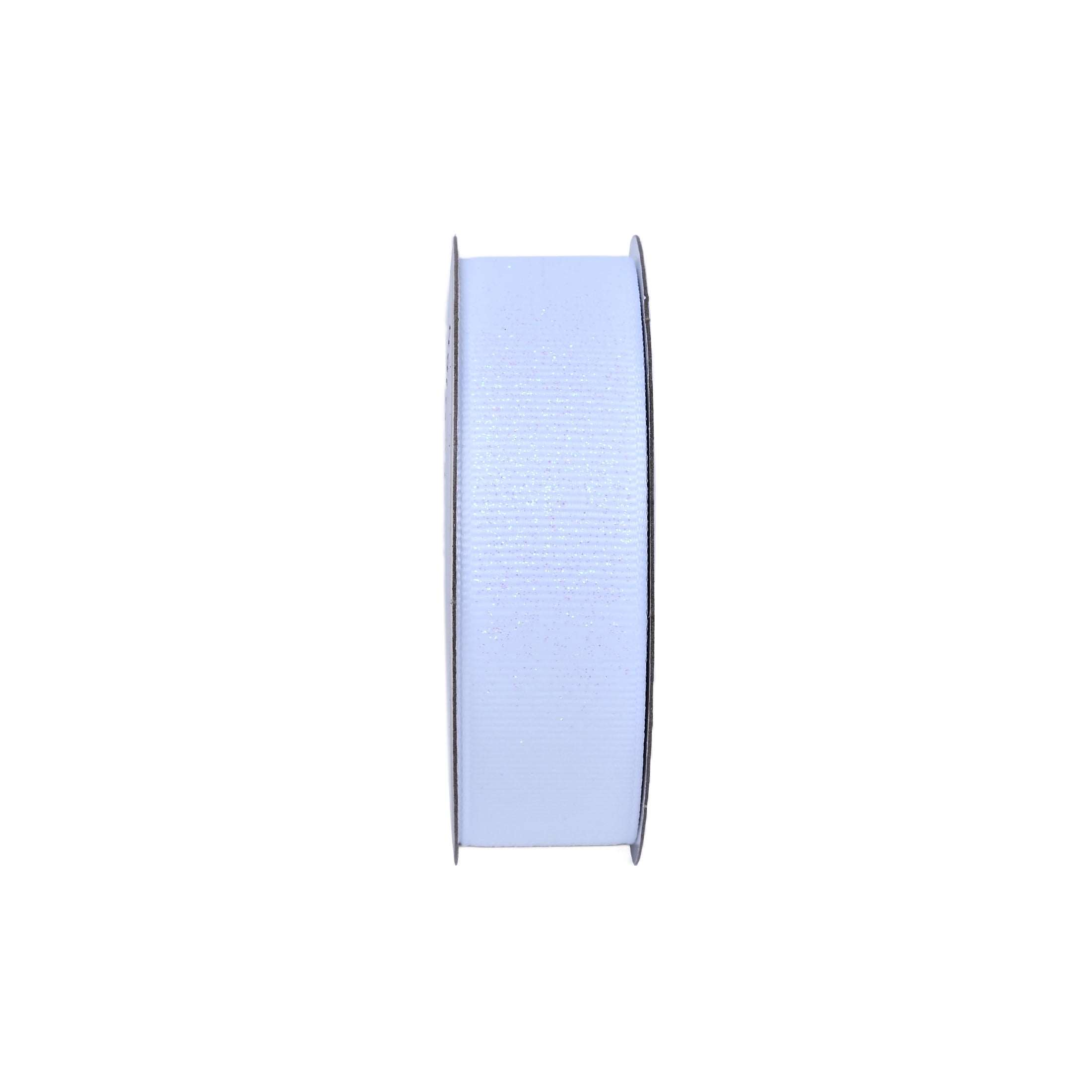 Gwen Studios 7/8" White Sparkle Grosgrain Ribbon, 3 Yards