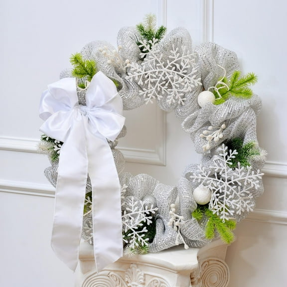 Gwen Studios 9.5" x 11" White Satin Pre-Made Gift Bow, 3 Count, Decorative Ribbon Bows for Crafts, Gifts & Dcor