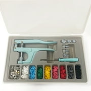 Gwen Studios Light Blue Snap Fastener Kit, Pliers, Metal and Plastic Snap Buttons, 207PC