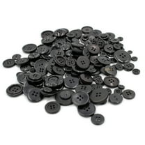 Gwen Studios Plastic Sewing Buttons Value Pack, 3.5 oz., Assorted Sizes, Black