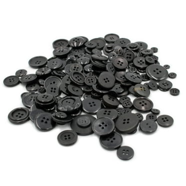Gwen Studios Plastic Sewing Buttons Value Pack, 3.5 oz., Assorted Sizes, Black