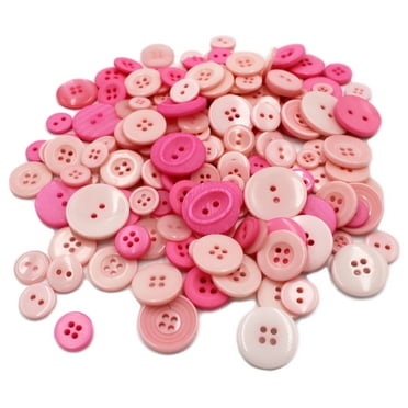 Gwen Studios Plastic Sewing Buttons Value Pack, 3.5 oz., Assorted Sizes, Pink