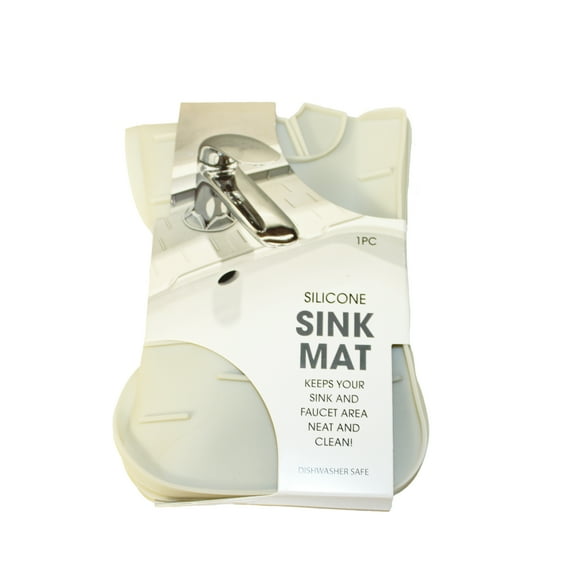 Gwen Studios Silicone Faucet Splash Guard Sink Mat, Waterproof Counter Protector, Rectangle, 1 Piece