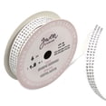 thumbnail image 1 of Gwen Studios White Faux Leather Metal Studded Trim, Small Silver Metal Studs, 3/8" x 2 Yards, 1 of 3