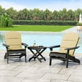 thumbnail image 1 of Gwendolyn Outdoor 2 Seater Acacia Wood Chat Set with Water Resistant Cushions, Khaki, Dark Gray, 1 of 14