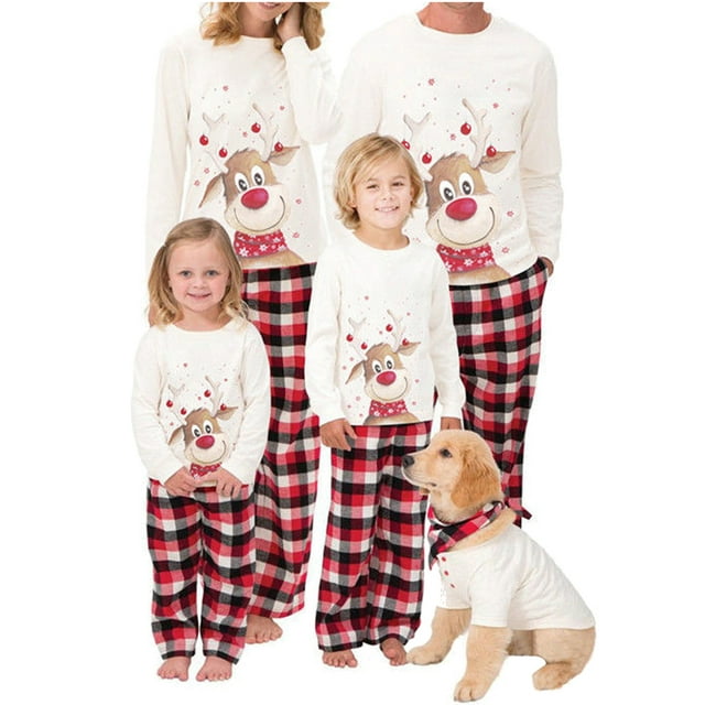 Gwiyeopda Family Matching Christmas Pajamas Set Xmas Pyjamas Adult Kids ...