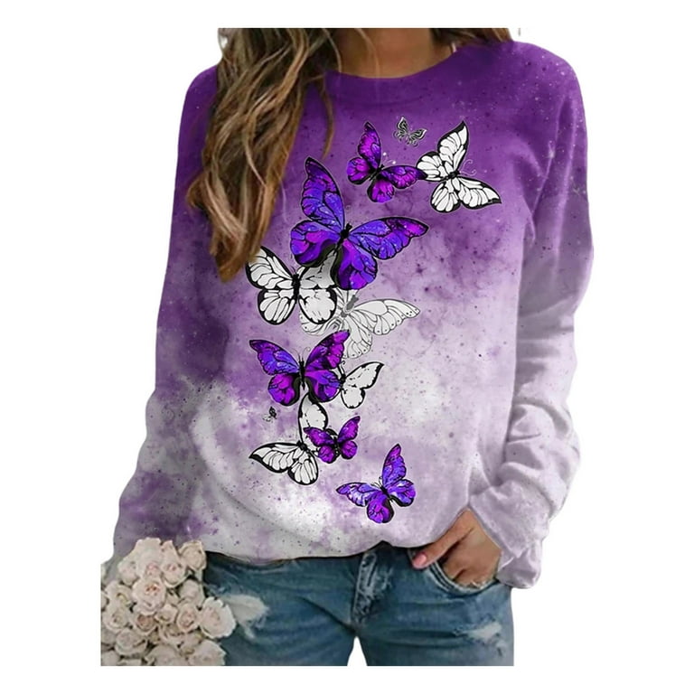 Womens butterfly sweatshirt hotsell