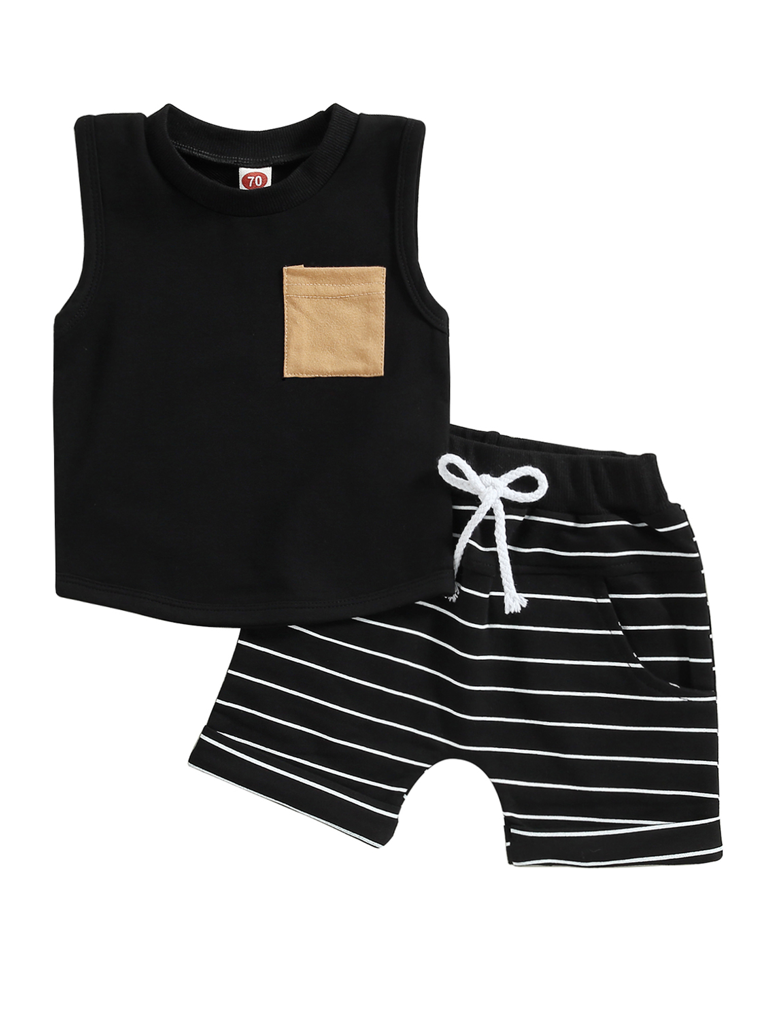 Gwiyeopda Toddler Baby Boys 2Pcs Outfit Set Sleeveless Vest and Shorts