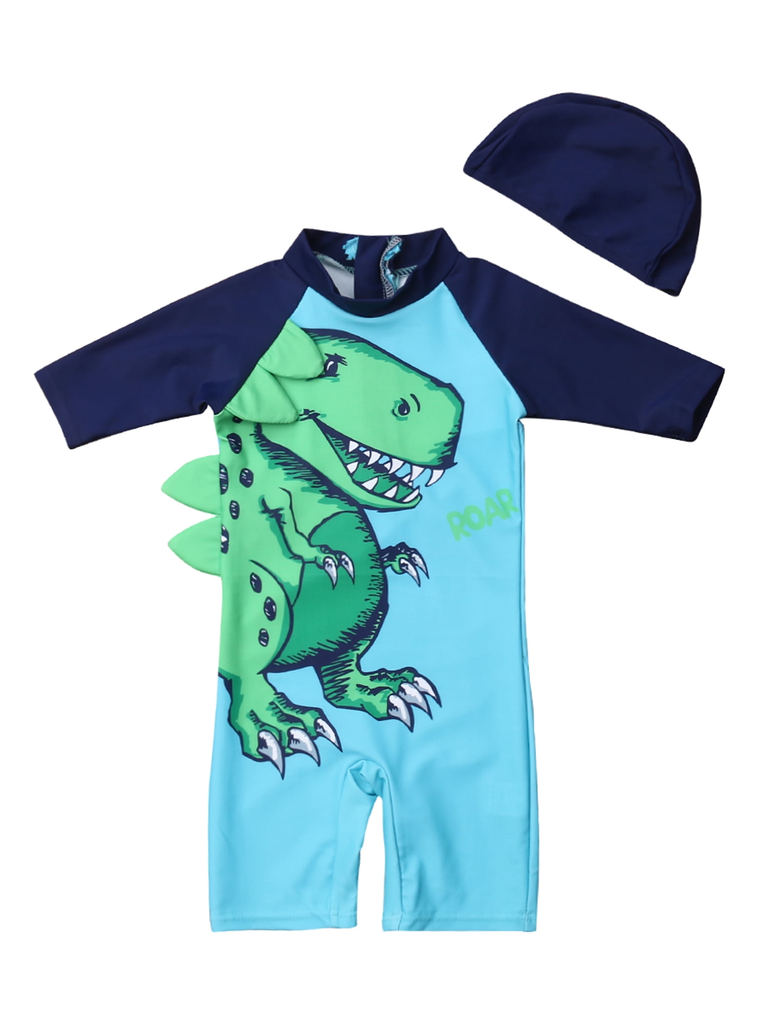 Gwiyeopda Toddler Baby Kid Boy Dinosaur Sun Protective Swimwear Rash