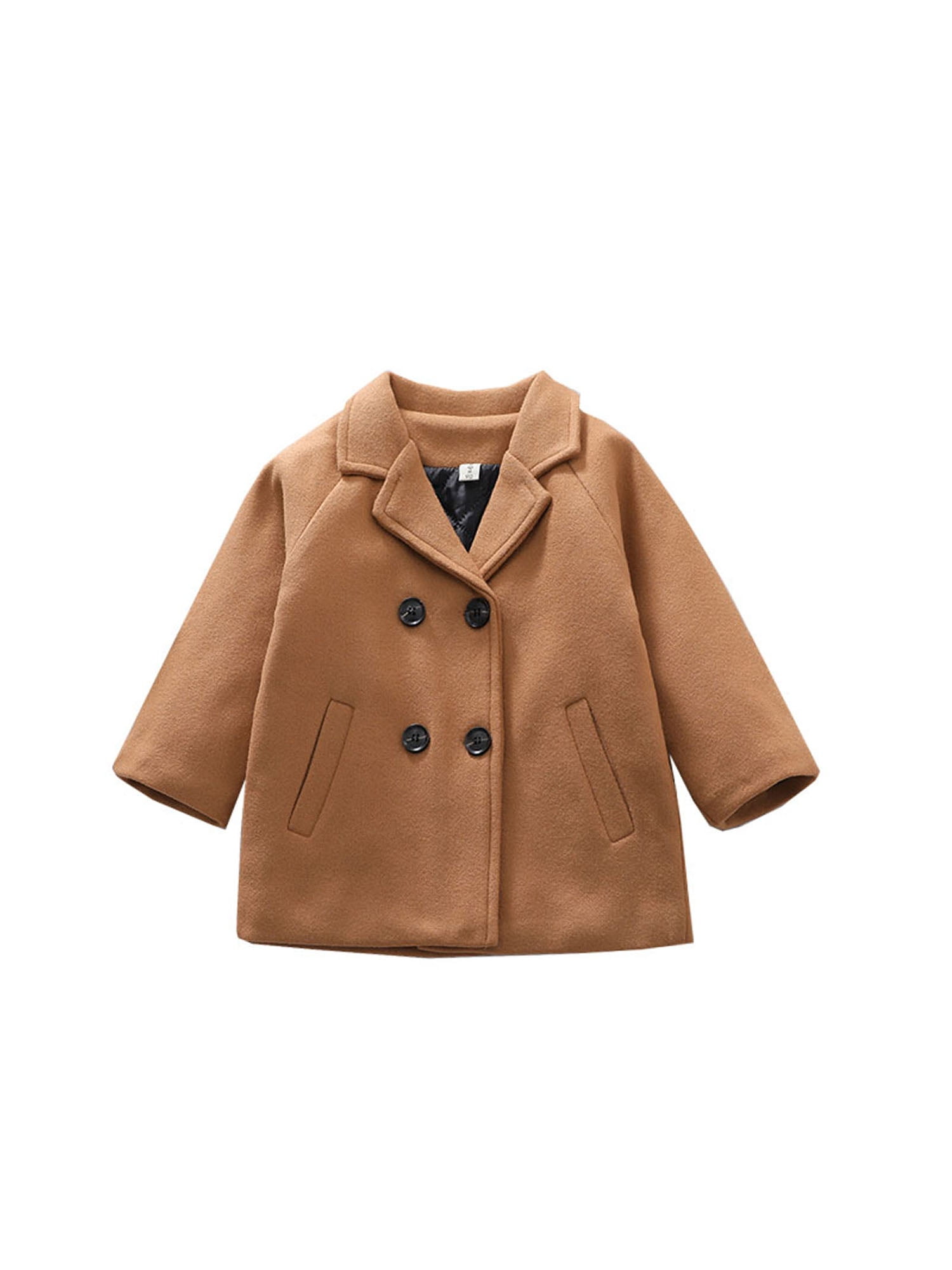 Gwiyeopda Toddler Kid Baby Boys Winter Coat Long Sleeve Button Warm