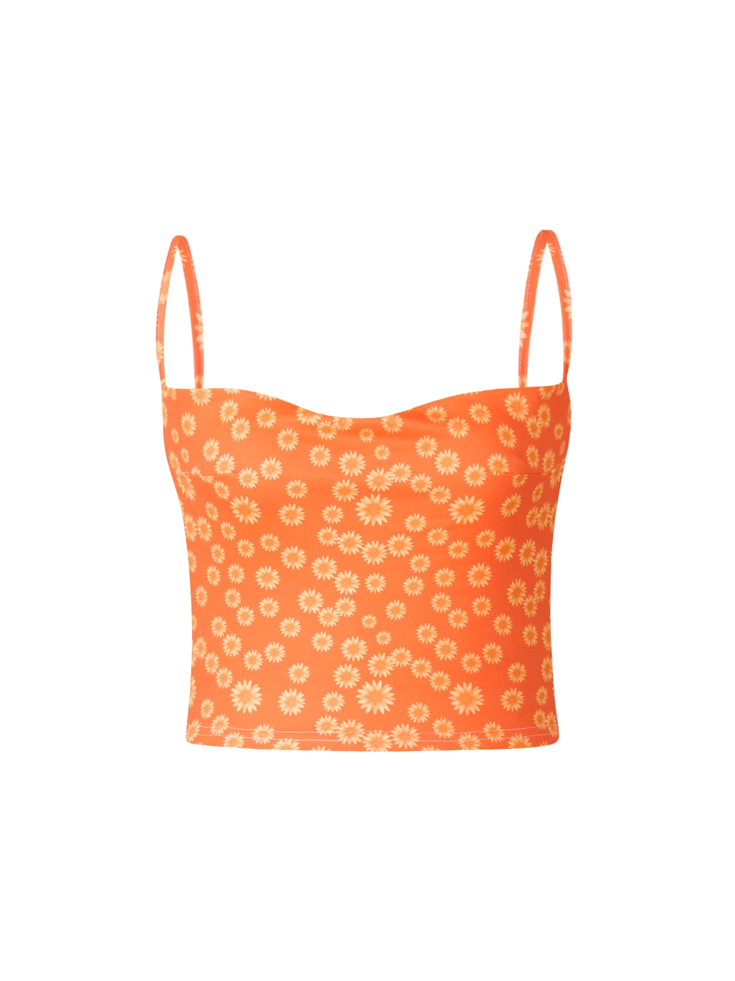 Gwiyeopda Women Spaghetti Straps Backless Tank Top Tie Up Camisole Crop