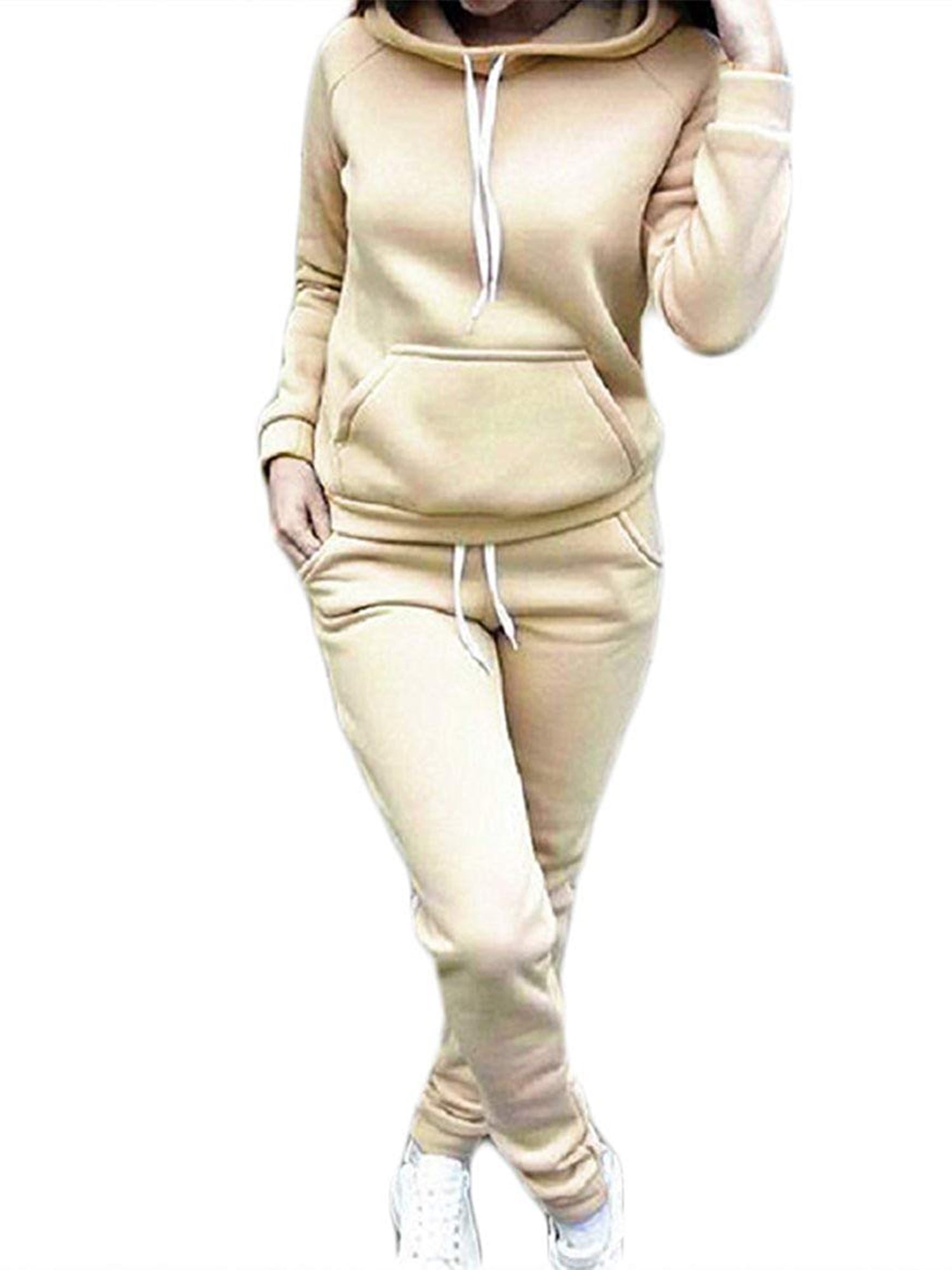 Nuaoxyeu Damen Hoodie Set 2-teilig - Oversized Sweatshirt Mit Sweatpants