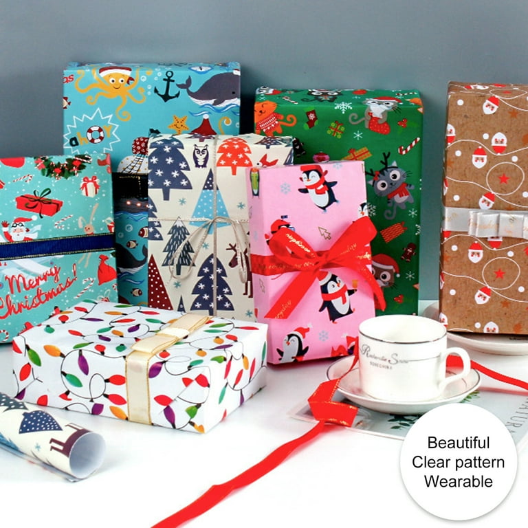10pcs Wrapping Paper Kids Tissue Paper Gift Wrap Christmas