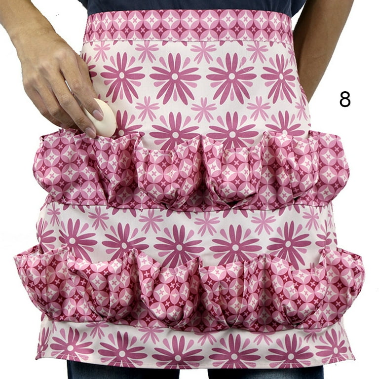 Gwong Kitchen Farm Hen Print Two-row Chicken Egg Collecting Gathering Apron  Pocket(Type 13#) 